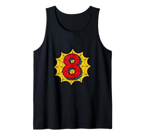 Kinder 8. Geburtstag Spinne Mottoparty 8 Jahre alt Jungen Jugend Tank Top von Matching Family Birthday Spider Web Party Gifts