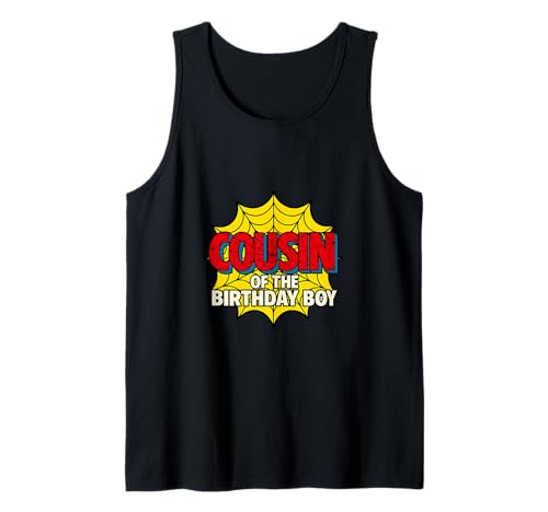 Kinder Cousin des Geburtstags Junge Spinne Mottoparty Matching Tank Top von Matching Family Birthday Spider Web Party Gifts
