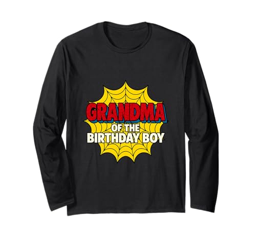 Kinder Oma des Geburtstags Junge Spinne Mottoparty Matching Langarmshirt von Matching Family Birthday Spider Web Party Gifts
