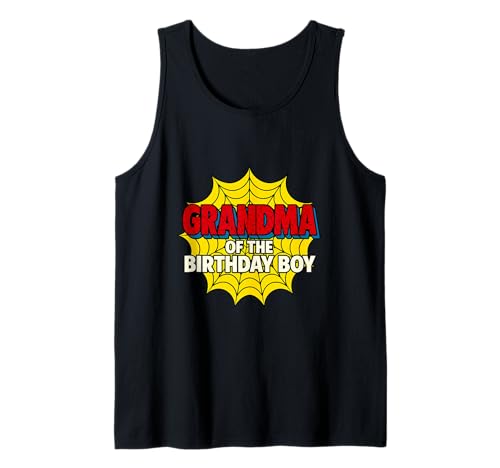 Kinder Oma des Geburtstags Junge Spinne Mottoparty Matching Tank Top von Matching Family Birthday Spider Web Party Gifts