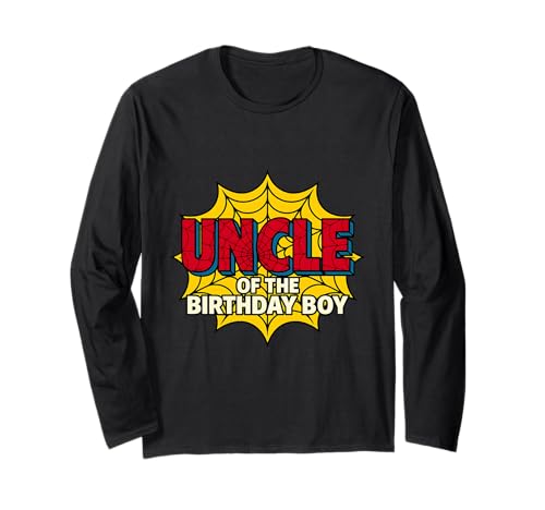 Kinder Onkel des Geburtstags Junge Spinne Mottoparty Matching Langarmshirt von Matching Family Birthday Spider Web Party Gifts