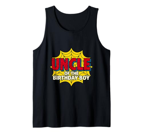 Kinder Onkel des Geburtstags Junge Spinne Mottoparty Matching Tank Top von Matching Family Birthday Spider Web Party Gifts