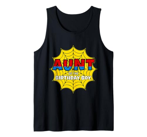 Kinder Tante des Geburtstags Junge Spinne Mottoparty Matching Tank Top von Matching Family Birthday Spider Web Party Gifts