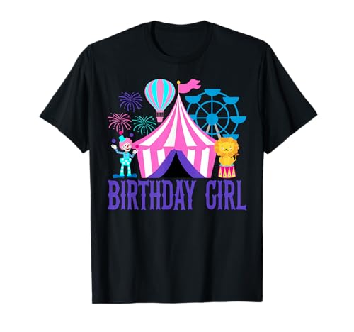 Girl of The Birthday For Girl Ringmaster Circus Thema T-Shirt von Matching Family Carnival Circus Birthday for Girl