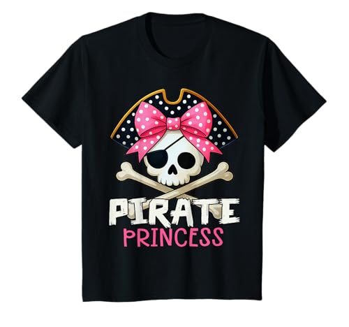 Funny Pirate Princess Coquette Bow Halloween Costume Girls T-Shirt Funny Pirate Princess Coquette Bow Halloween Costume Girls T-Shirt von Matching Family Pirate Birthday Kid Girls Daughter