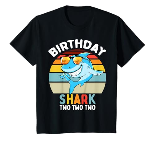 2. Geburtstag Junge Hai 2 Jahre alte Jungen passende Familie T-Shirt von Matching Family Shark Birthday Gift Store