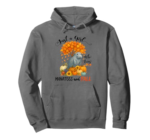 Nur EIN Mädchen, das Seekühe liebt und lustiges Erntedankfest im Herbst Pullover Hoodie von Matching Family Thanksgiving Who Loves Manatees
