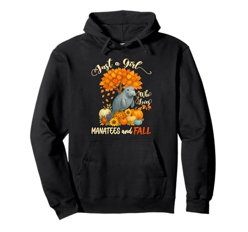 Nur EIN Mädchen, das Seekühe liebt und lustiges Erntedankfest im Herbst Pullover Hoodie von Matching Family Thanksgiving Who Loves Manatees