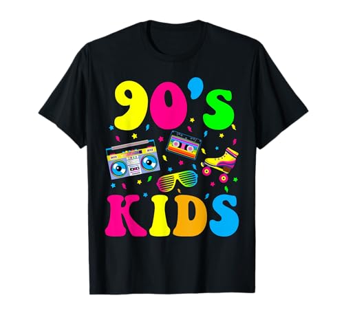90er Jahre Kinderkostüm, 80er 90er Jahre Awesome Kids Party Outfit T-Shirt von Matching Family Vintage Retro 90s Kids Costume