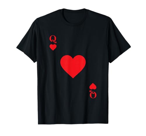 Queen Hearts Shirt Women Girls Poker Playing Cards Queen T-Shirt von Matching Poker Cards Shirts Co.