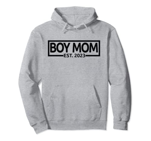 Boy Mom Est. 2023, New Mama Muttertag Sohn Papa Matching Pullover Hoodie von Matching Pregnancy Announcement 2023 Family Gifts