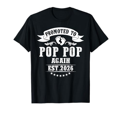 Herren Soon To Be Pop Again est. 2026 T-Shirt Herren Soon To Be Pop Again est. 2026 T-Shirt von Matching Promoted To Pop pop Again est. 2026
