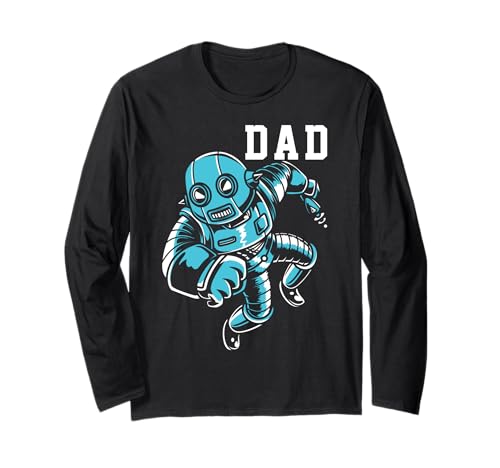 Passender Familienrobo-Dad Mama Big Sis Lil Sis Big Bro Lil Bro Langarmshirt von Matching Robotic Family Robo Girl Little Robot Bot