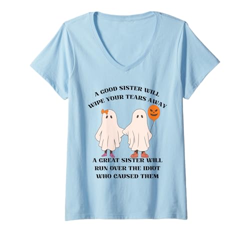 Damen Eine Gute Schwester wischt Deine Tränen Weg Shirt Eine tolle Schwester T-Shirt mit V-Ausschnitt Damen Eine Gute Schwester wischt Deine Tränen Weg Shirt Eine tolle Schwester T-Shirt mit V-Ausschnitt von Matching Sisters Outfits And Gifts