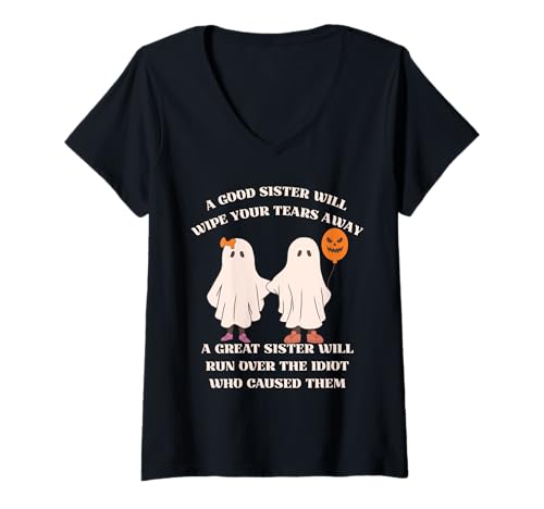 Damen Eine Gute Schwester wischt Deine Tränen Weg Shirt Eine tolle Schwester T-Shirt mit V-Ausschnitt Damen Eine Gute Schwester wischt Deine Tränen Weg Shirt Eine tolle Schwester T-Shirt mit V-Ausschnitt von Matching Sisters Outfits And Gifts