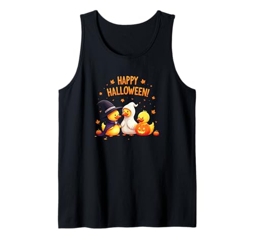 Süßes Baby Enten Happy Halloween Kostüm Tank Top von Matching Spooky Halloween Ducks