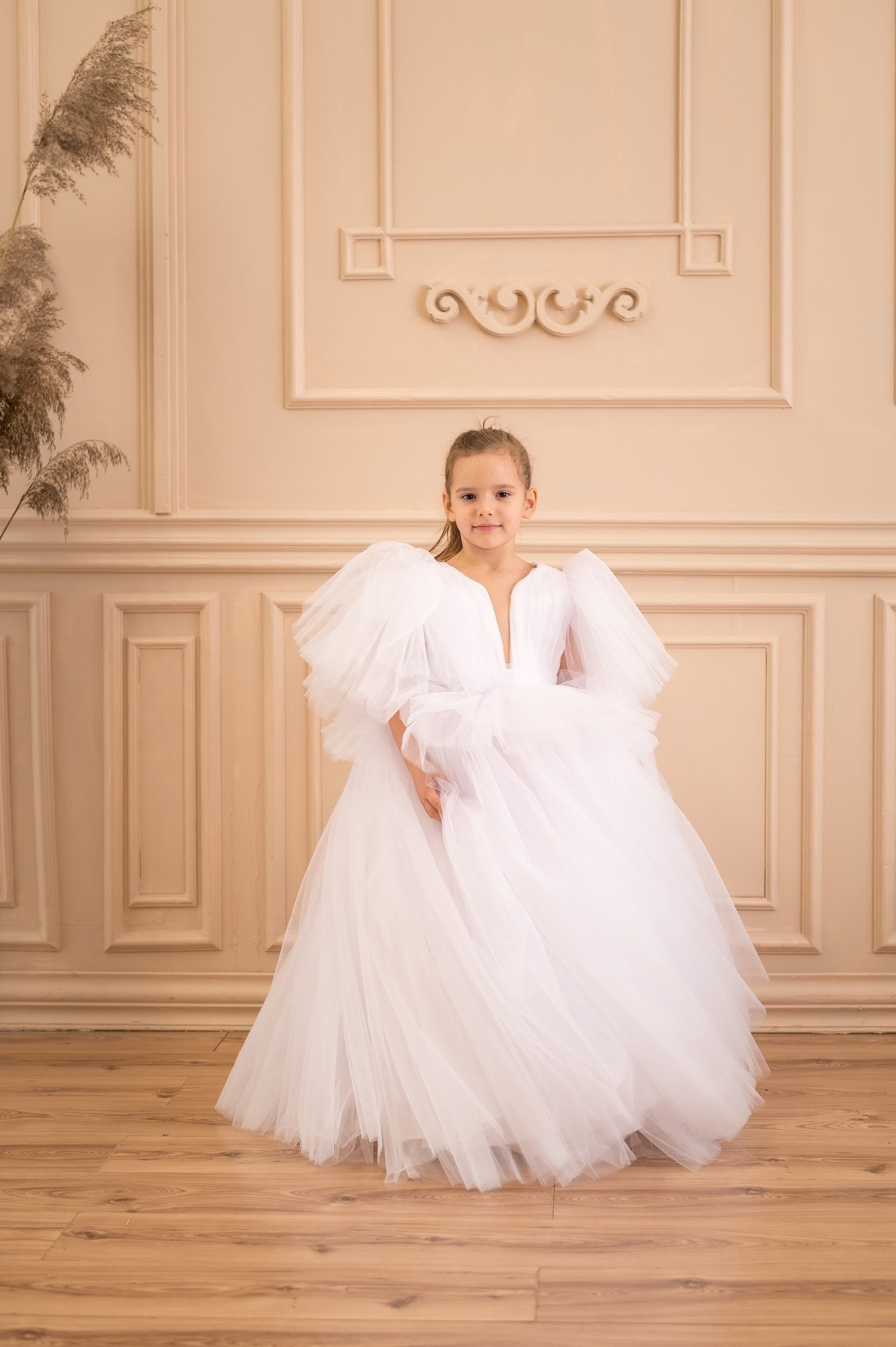 Erstkommunionkleid, Taufkleid Für Babymädchen, Festzugskleider Mädchen, Blumenmädchenkleid, Taufkleid, Junior-Brautjungfernkleid von MatchingLook