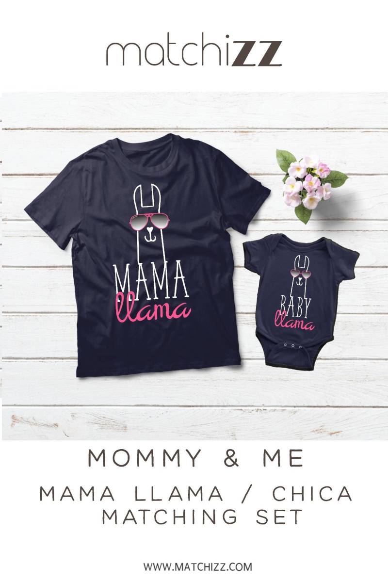 Mama Lama Chica Und Mich Outfits Mutter Tochter Passende Shirts Baby Mädchen Kleidung Geschenk von Matchizz