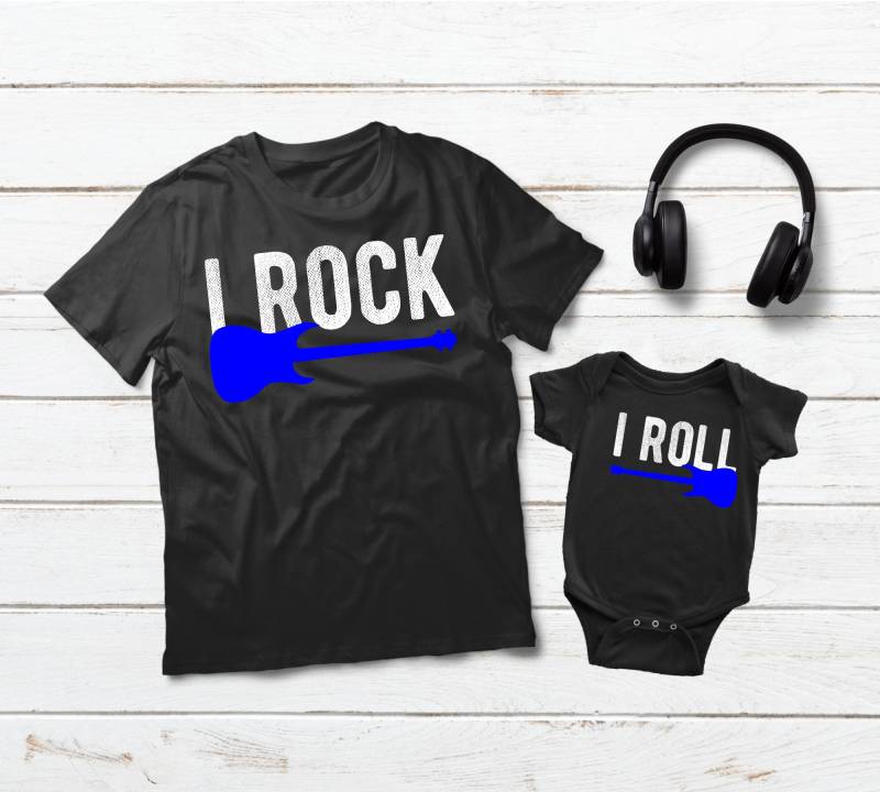 Papa Und Sohn Shirts Vater Passende Outfits Rock & Roll Gitarrist Musiker Shirt Rock'nroll Vatertagsgeschenk Papa Und Sohn Shirts Vater Passende Outfits Rock & Roll Gitarrist Musiker Shirt Rock'nroll Vatertagsgeschenk von Matchizz