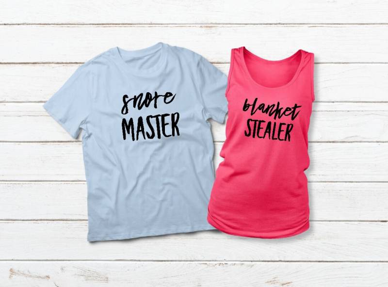 Passende Paar Pyjams Geschenk Match Pyjamas Lustige Passende Set Tank Top Pyjama von Matchizz