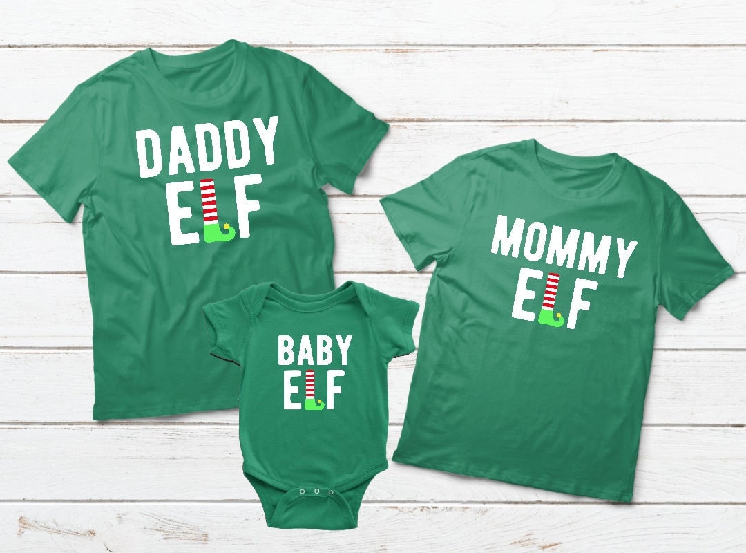 Weihnachten Pjs, Familie Passende Weihnachtspyjamas, Familien-Weihnachtshemden, Elfen-Geschenk-Papa-Mama-Sohn-Tochter Outfits von Matchizz
