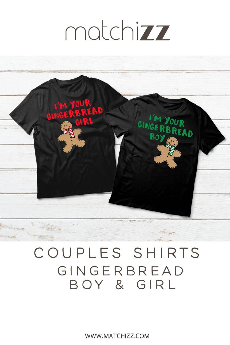 Weihnachtsgeschenk Für Freund, Passende Shirts, Pärchen Geschenk, Weihnachtshemden, Lebkuchenplätzchen von Matchizz