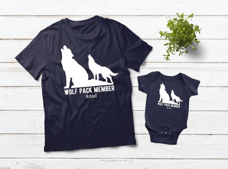 Wolfsshirt Geschenke Für Papa Und Baby Wolf Passendes Set Wolfsshirt Geschenke Für Papa Und Baby Wolf Passendes Set von Matchizz