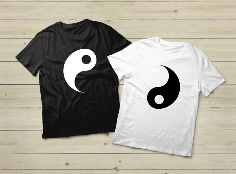 Ying Yang Passende Shirts We Match Paar von Matchizz