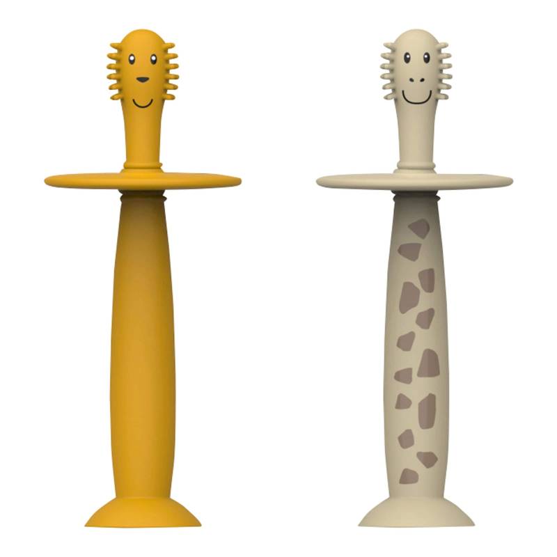 Matchstick Monkey 2er-Pack Trainingszahnbürste mit Saugnapf von Matchstick Monkey