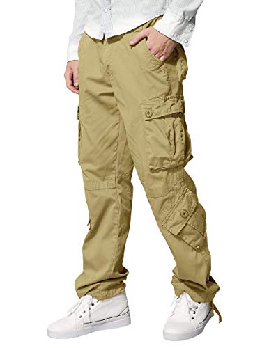 Matchstick Herren-Cargohose, Arbeitshose, Militär, Kampfhose mit 8 Taschen, khaki, L Matchstick Herren-Cargohose, Arbeitshose, Militär, Kampfhose mit 8 Taschen, khaki, L von Matchstick
