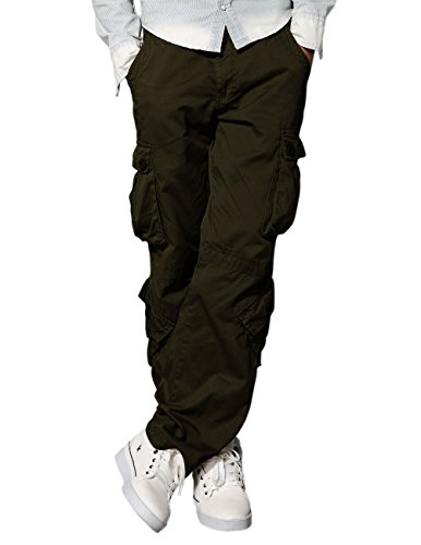 Matchstick Herren Cargohose Arbeit Kampf Camo Military Outdoor Hose #3357, Armee Grün, L von Matchstick