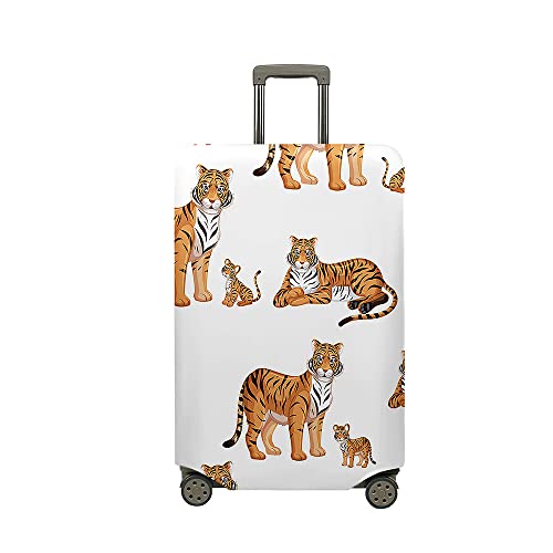 Kofferschutzhülle 18-32 Zoll, Mateju Elastisch Kofferhülle Gepäck Cover Reisekoffer Hülle Trolley Case Schutzhülle Luggage Cover 3D Druck Staubdichte Kofferbezug (Tiger Mutter Kind,M) von Mateju