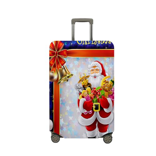 Kofferschutzhülle Elastisch Kofferhülle, Mateju 3D Weihnachtsdekoration Cover Reisekoffer Hülle Trolley Case Schutzhülle Waschbare Luggage Cover Staubdichte Kofferbezug (Alter Mann,M) von Mateju