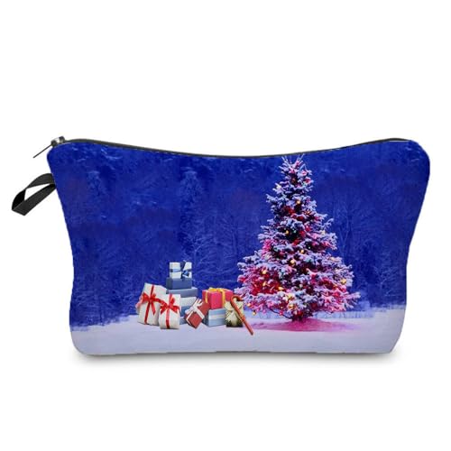 Mateju 2er-Pack Kosmetiktasche, Kulturtasche Damen, Weihnachten Tragbare Kulturbeutel, Modischer Druck Make up Tasche, Kosmetiktasche Klein mit Reißverschluss für Tägliche Reisen (Geschenke) von Mateju
