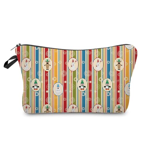 Mateju 2er-Pack Kosmetiktasche, Kulturtasche Damen, Weihnachten Tragbare Kulturbeutel, Modischer Druck Make up Tasche, Kosmetiktasche Klein mit Reißverschluss für Tägliche Reisen (Grün) von Mateju