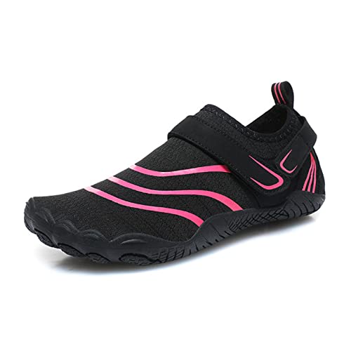 Mateju Badeschuhe Barfussschuhe Damen Herren Velcro Strandschuhe Sommer Wasserschuhe Segelschuhe Aquaschuhe Schnell Trocknend Schwimmschuhe Leichte Surfschuhe rutschfeste von Mateju