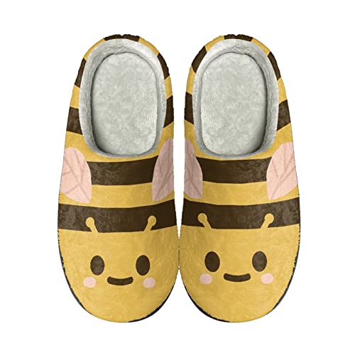 Mateju Damen Herren Hausschuhe Winter Kuschelige Warm Unisex Pantoffeln, Tier Drucken Weicher Plüschfutter Drinnen Draußen Zuhause Slipper mit Rutschfester Gummisohle von Mateju