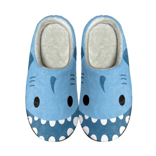 Mateju Damen Herren Hausschuhe Winter Kuschelige Warm Unisex Pantoffeln, Tier Drucken Weicher Plüschfutter Drinnen Draußen Zuhause Slipper mit Rutschfester Gummisohle von Mateju