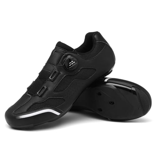 Mateju Fahrradschuhe Herren,Damen Rennradschuhe SPD/SPD-SL/Look Delta Radsportschuhe Kompatibel Atmungsaktive Leicht Spinning Radsportschuhe (6072 Schwarz,40) von Mateju
