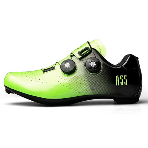 Mateju Fahrradschuhe Herren Damen Ohne klick, 36-47EU Fahrradschuhe Herren Damen mit Gummisohle rutschfeste Atmungsaktive No-Lock für Outdoor Radschuhe (41,2106 Grün) von Mateju
