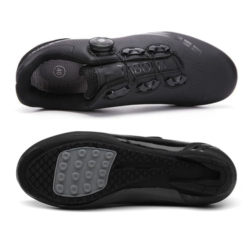 Mateju Fahrradschuhe Herren Damen Ohne klick, 36-47EU Fahrradschuhe Herren Damen mit Gummisohle rutschfeste Atmungsaktive No-Lock für Outdoor Radschuhe (46,T27 Schwarz) von Mateju