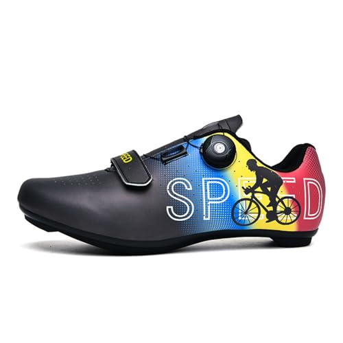 Mateju Fahrradschuhe MTB Herren Damen 36-47EU, Mountainbike Schuhe mit Klicksystem Herren Damen rutschfeste Atmungsaktive für Outdoor Radschuhe (36,3328 Schwarz) von Mateju