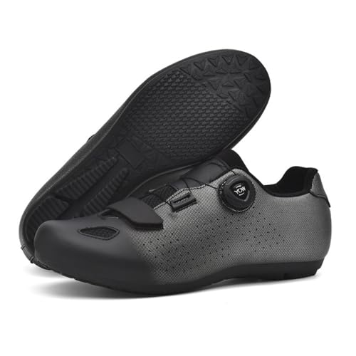 Mateju Fahrradschuhe für Herren und Damen, Rennrad und Schuhe mit Gummisohle rutschfeste Atmungsaktive No-Lock MTB Fahrradschuhe Unisex Radsportschuhe Draussen (6003 Schwarz,38) von Mateju