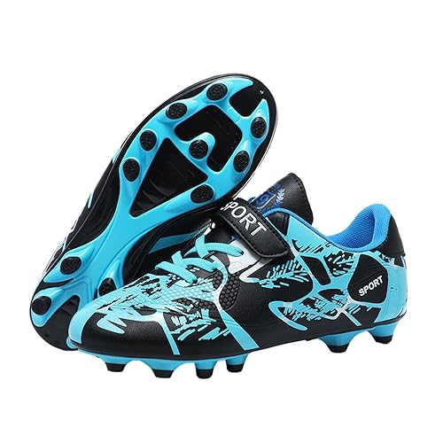 Mateju Fußballschuhe Junge Mädchen, Fussballschuhe Kinder Herren Komfortabel Leicht Trainingsschuhe Football Schuhe Trainingsschuhe Leichtathletik Sportschuhe 28-39 von Mateju