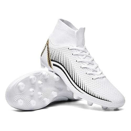 Mateju Fußballschuhe Junge Mädchen, Fussballschuhe Kinder Herren Leicht Trainingsschuhe High-Top Football Schuhe Trainingsschuhe Leichtathletik Fußball Sportschuhe von Mateju