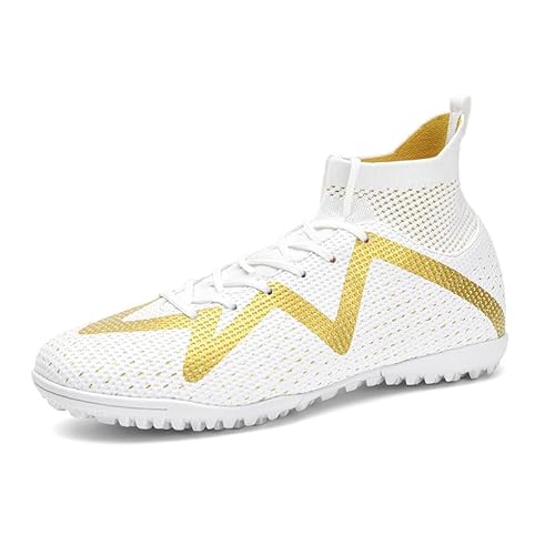 Mateju Fußballschuhe Junge Mädchen, Fussballschuhe Kinder Herren Leicht Trainingsschuhe Trainingsschuhe Leichtathletik Fußball Sportschuhe High-Top Football Schuhe von Mateju
