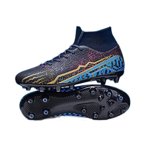 Mateju Fußballschuhe Kinder Herren Fussballschuhe Junge Mädchen Komfortabel Leicht Trainingsschuhe Fitness Football Schuhe Fußball Sportschuhe Psychedelisch für Outdoor Wettkampf Leichtathletik von Mateju