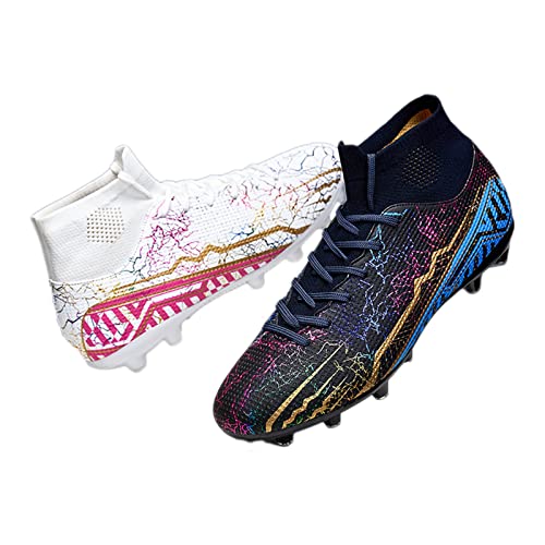 Mateju Fußballschuhe Kinder Herren Fussballschuhe Junge Mädchen Komfortabel Leicht Trainingsschuhe Fitness Football Schuhe Fußball Sportschuhe Psychedelisch für Outdoor Wettkampf Leichtathletik von Mateju