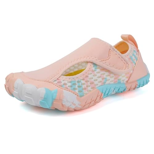 Mateju Kinder Badeschuhe, Mädchen Jungen Barfußschuhe Aquaschuhe Druck Schwimmschuhe Wasserschuhe rutschfeste Schnell Trocknend Leichte Atmungsaktive Strandschuhe für Beach Pool von Mateju