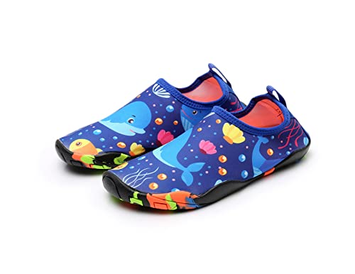 Mateju Kinder Badeschuhe, Mädchen Jungen Barfußschuhe Aquaschuhe Einfarbig Schwimmschuhe Wasserschuhe rutschfeste Schnell Trocknend Leichte Atmungsaktive Strandschuhe für Beach Pool von Mateju